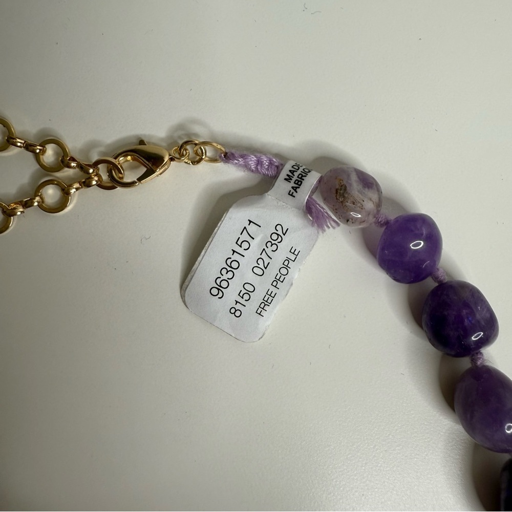 Free People X Ariana Ost Aurora Choker in Amethyst- NWT - Picture 4 of 5